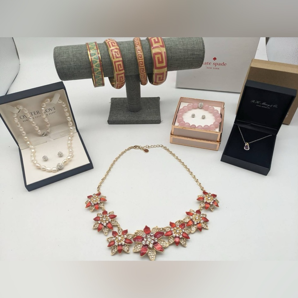 Jewelry Bundle 14K, 925, Pearl, Jade, Kate Spade, Charter Club